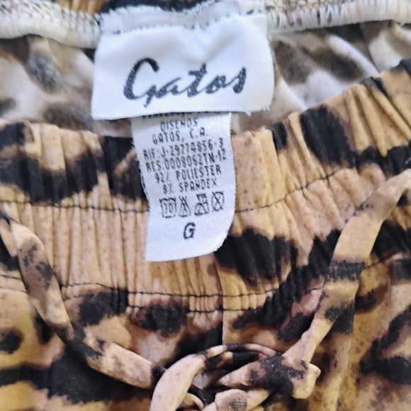 Gatos Animal Print Wide Leg Pants – Size G/ L – Boho Y2K Vibes - Picture 3 of 9